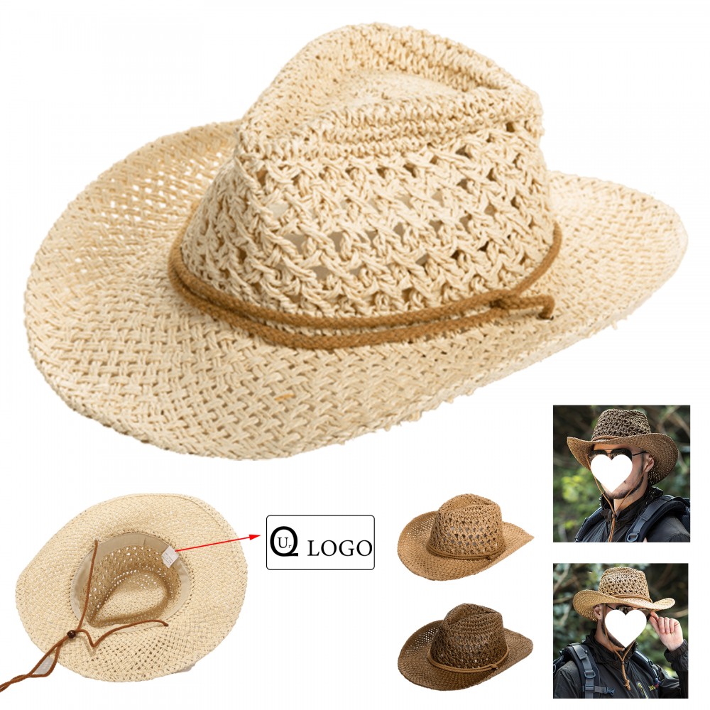 Customized Adult Cowboy Straw Hat Customized Adult Cowboy Straw Hat