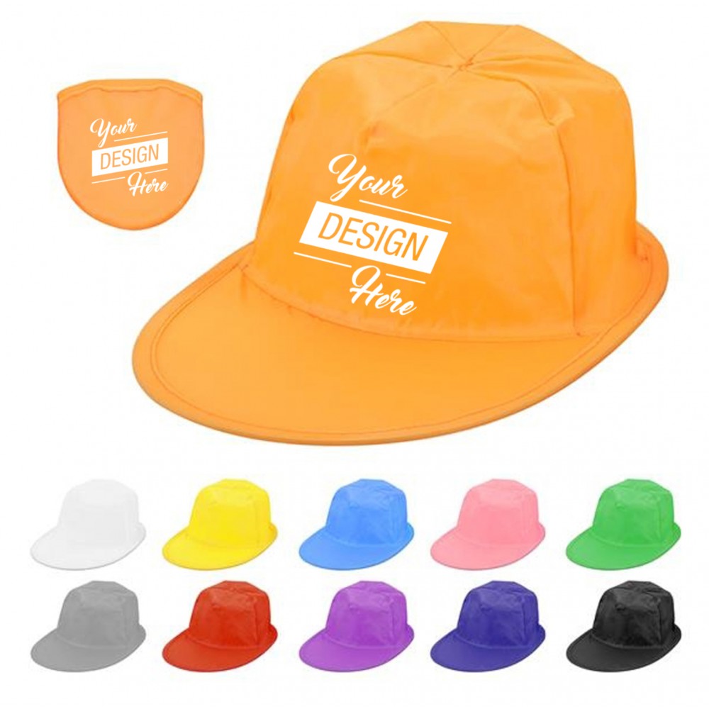 Logo Printed Foldable Baseball Cap With Pouch