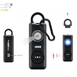 Custom Imprinted Rechargeable Alarm With Flashlight
