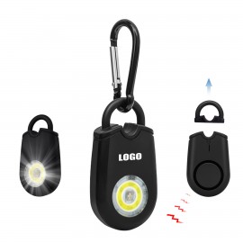 Logo Printed Carabiner Safety Alarm With Flashlight