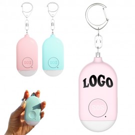 Logo Printed Round Safety Alarm Keyring  Logo Printed Round Safety Alarm Keyring