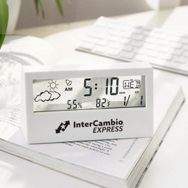 Branded Transparent Digital Display Clock Weather Stations