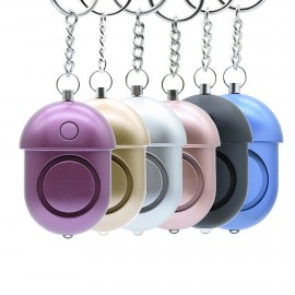 House Shaped Safety Alarm Keychain w/LED Light Branded