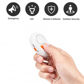 Branded Egg Shaped Safety Alarm With Flashlight 120DB Panic Sound