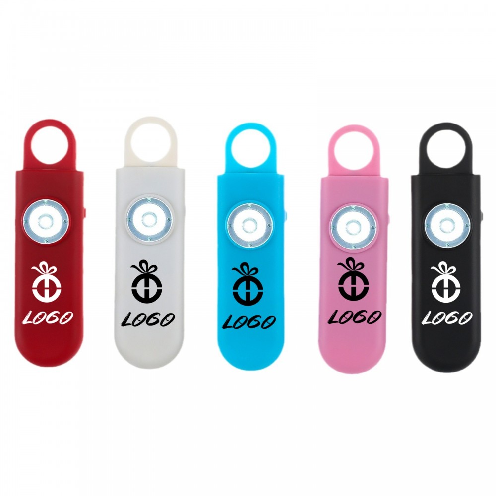 Portable Personal Safety Alarm Keychain with Light Custom Imprinted