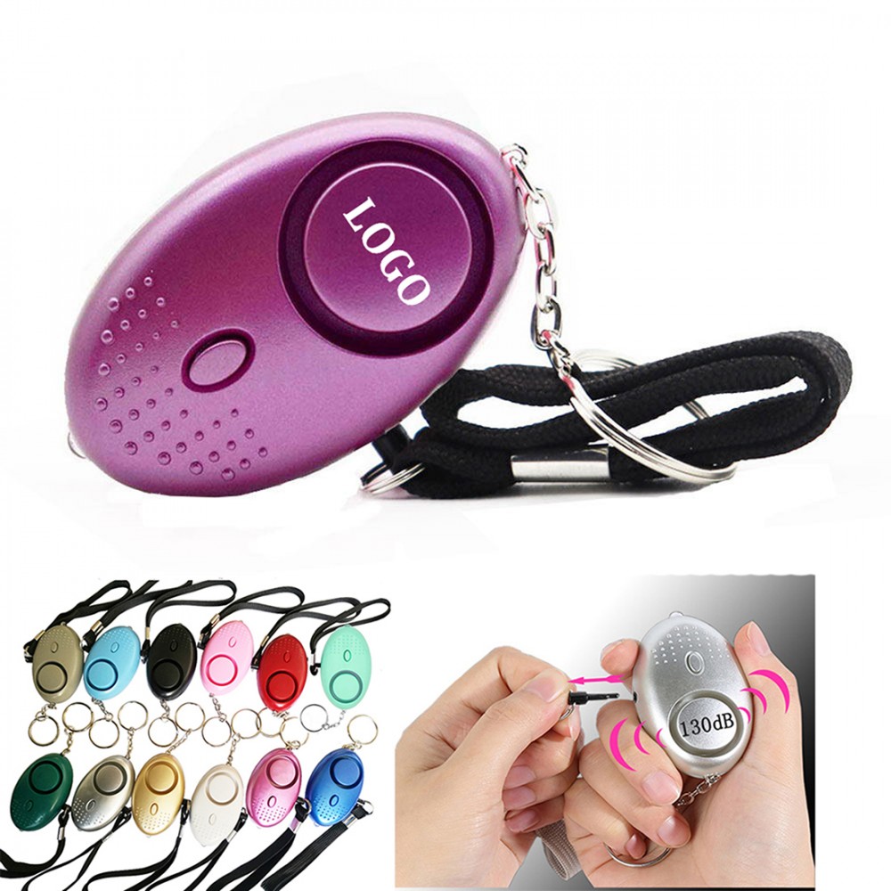 Custom Imprinted Portable Self Defense Alarm w/ LED light Keychain