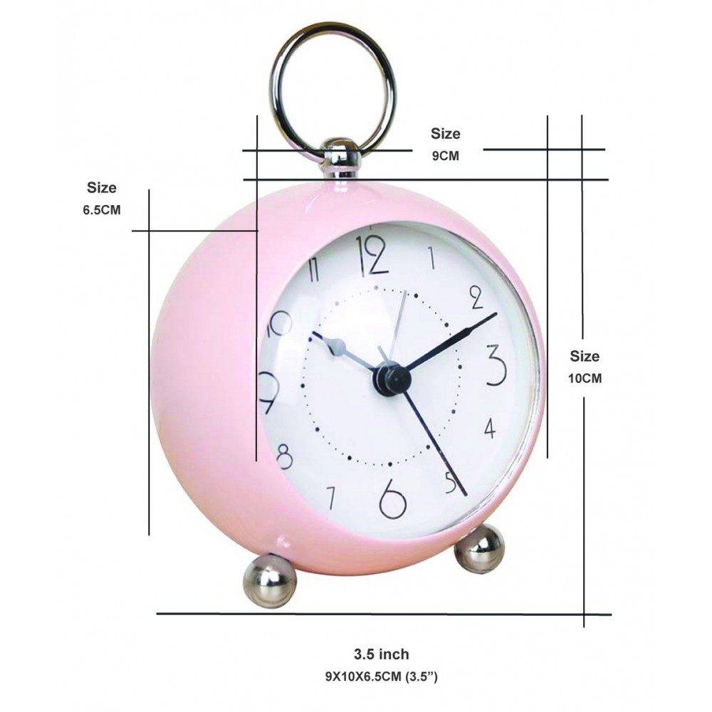 Branded Round Silent Analog Alarm Clock Non Ticking with Night Light Branded Round Silent Analog Alarm Clock Non Ticking with Night Light