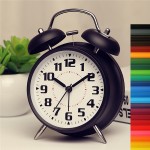 4" Classic Twin Bell Analog Alarm Clock Branded
