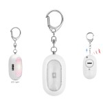 Logo Printed Oval Shaped Safety Alarm With Flashlight 120DB Panic Sound