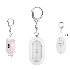 Logo Printed Oval Shaped Safety Alarm With Flashlight 120DB Panic Sound