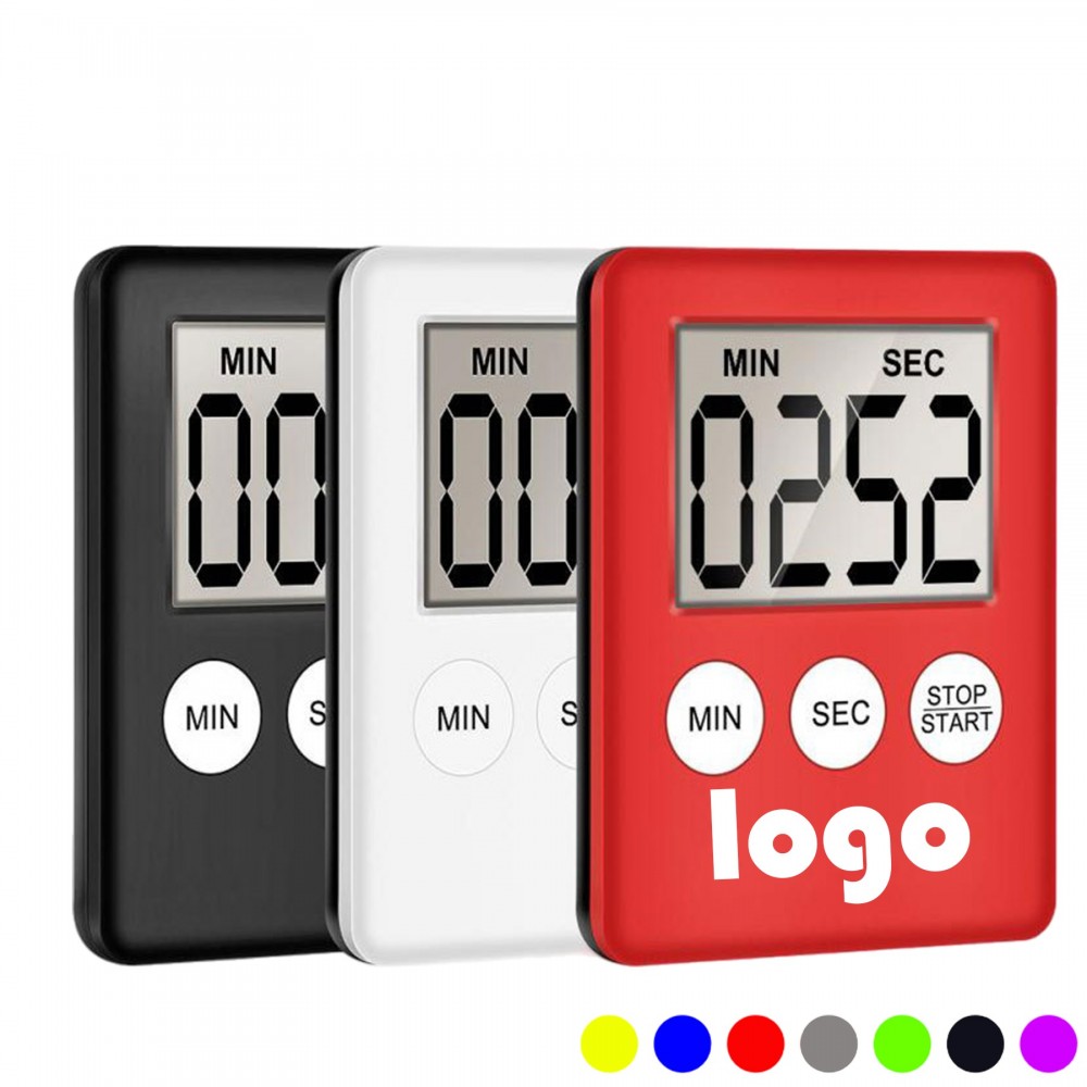 Card Digital Count Down and Count Up Timer with Alarm Logo Printed