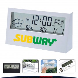 Simple Multi-function Clock Logo Printed  Simple Multi-function Clock Logo Printed