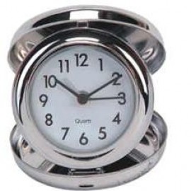 Custom Imprinted Stainless Steel Travel Alarm Clock (Foldable)