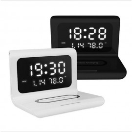 Logo Printed Alarm Clock Wireless Fast Charger  Logo Printed Alarm Clock Wireless Fast Charger