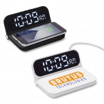 Foldable Alarm Clock & Wireless Charger Branded