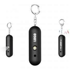 Custom Imprinted Round Bar Shaped Alarm Keychain w/Flashlight  Custom Imprinted Round Bar Shaped Alarm Keychain w/Flashlight