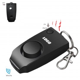 Logo Printed Safety Alarm Keychain With Whistle