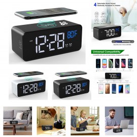 Branded Alarm Clock with Wireless Charging  Branded Alarm Clock with Wireless Charging