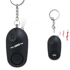 Elegant Safety Alarm Keychain With LED Light And 120DB Panic Sound Logo Printed