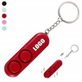 Logo Printed Bar Shaped Personal Safety Alarm Keychain