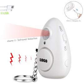 Branded Rechargeable 2" 1 Alarm w/Flashlight