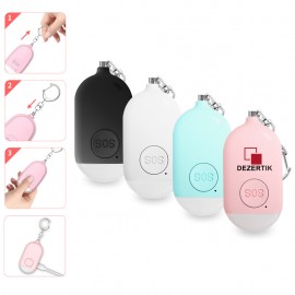 Logo Printed Rechargeable Safety Alarm Keychain w/ LED  Logo Printed Rechargeable Safety Alarm Keychain w/ LED