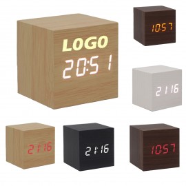 Branded Wooden Led Digital Clock