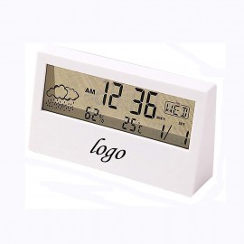 Creative Weather Display Transparent Small Alarm Clock Branded