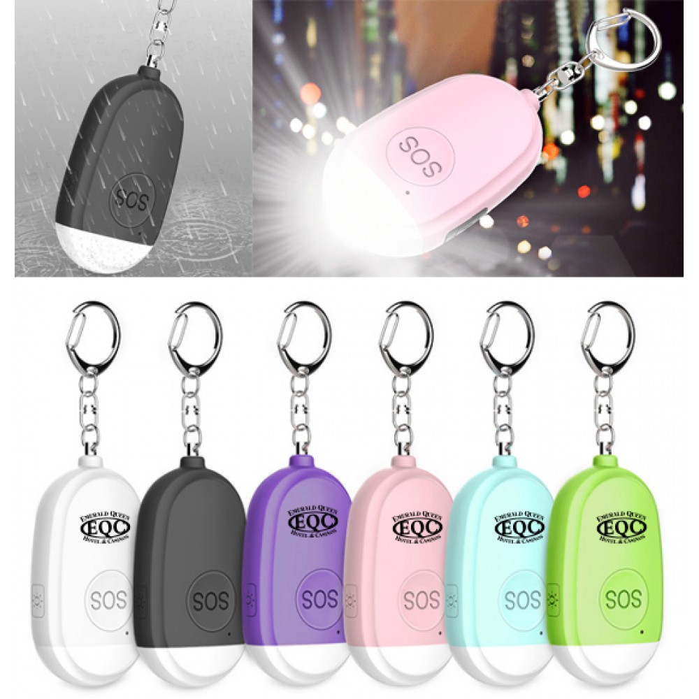 Rechargeable Emergency Self Defense Safety Alarm Keychain Custom Imprinted
