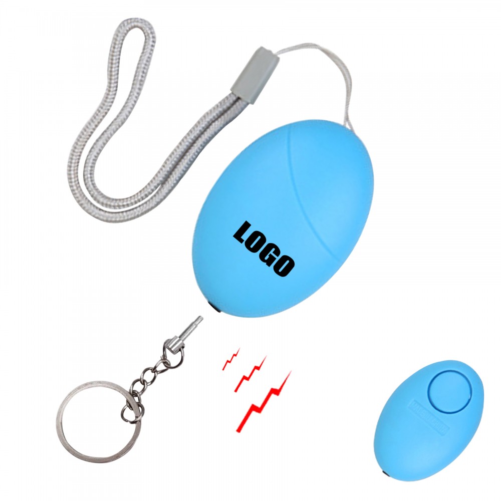 Egg Shaped Safety Alarm Keychain Branded