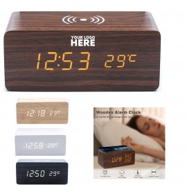 Wooden Alarm Clock Logo Printed
