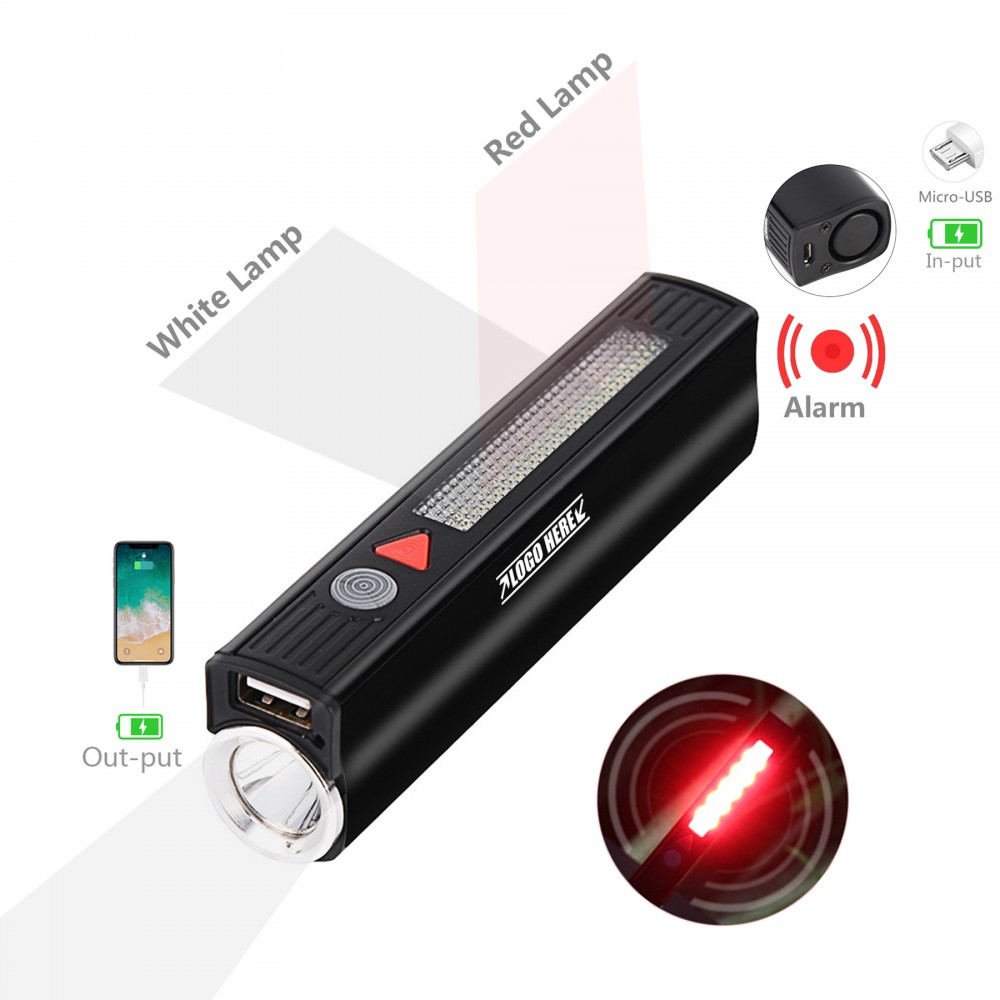 Custom Imprinted Dual-arc Lighter Flashlight With Power Bank