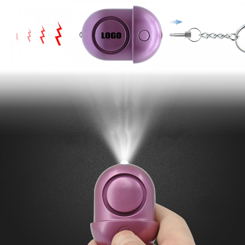 House Shaped Safety Alarm Keychain With LED Light Branded