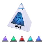 Tetrahedron Gradient Color Alarm Clock Logo Printed