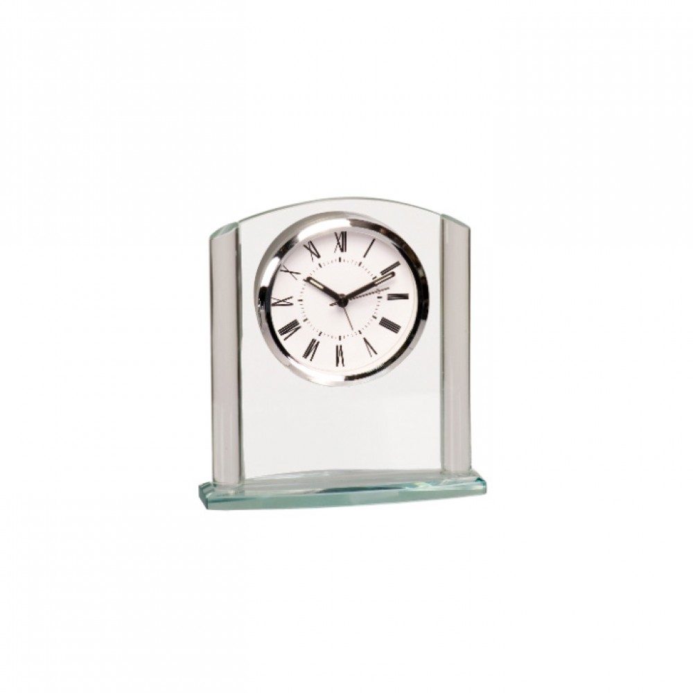 6.25" Glass Clock Laser-etched