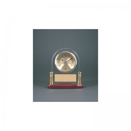 6.5" Glass Arch Clock Laser-etched  6.5" Glass Arch Clock Laser-etched