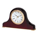 Clock - Napoleon Style Piano Wood Finish High Gloss Mantel Desk Clock Laser-etched