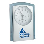 Custom Etched Clock - Arch Top Analog Desk Alarm Clock