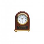 Custom Etched 4" x 5" Rosewood Piano Finish Clock