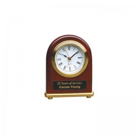 Custom Etched 4" x 5" Rosewood Piano Finish Clock  Custom Etched 4" x 5" Rosewood Piano Finish Clock