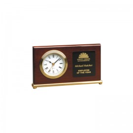 Custom Etched 4" x 7.5" Rosewood Piano Finish Clock  Custom Etched 4" x 7.5" Rosewood Piano Finish Clock