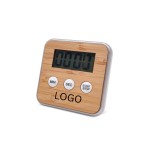 Eco-Friendly Bamboo Digital Timer Laser-etched