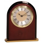 6.5" - Mahogany Finish Arch Clock - Laser Engraved Laser-etched