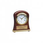Laser-etched 4.5" x 5" Bell Shaped Rosewood Piano Finish Clock