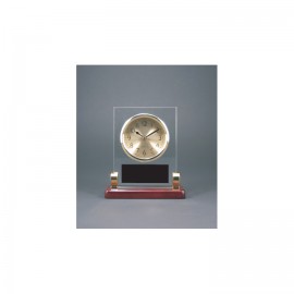 Logo Imprinted 6.5" Glass Rectangle Clock  Logo Imprinted 6.5" Glass Rectangle Clock