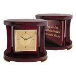 Clock - Swivel Piano Wood Desk Clock Custom Etched