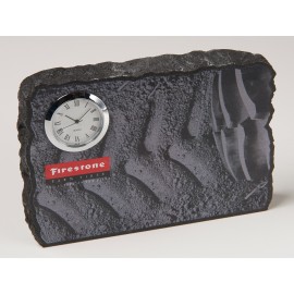 Logo Imprinted Cobblestone Clock  Logo Imprinted Cobblestone Clock