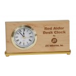 Custom Etched 4" x 7.5" - Red Alder Rectangle Clock - Laser Engraved