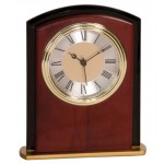 Custom Etched 6.5" - Mahogany Finish Square Arch Clock - Laser Engraved