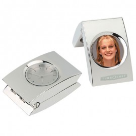 Magnifique Folding Clock / Photo Frame Logo Imprinted  Magnifique Folding Clock / Photo Frame Logo Imprinted